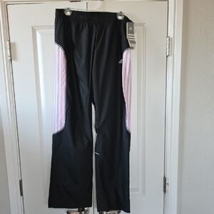 Adidas Women's Black Joggers with Pink Accents